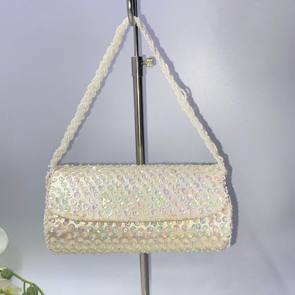 Beautiful Satin & Sequins Purse - Picture 1 of 8